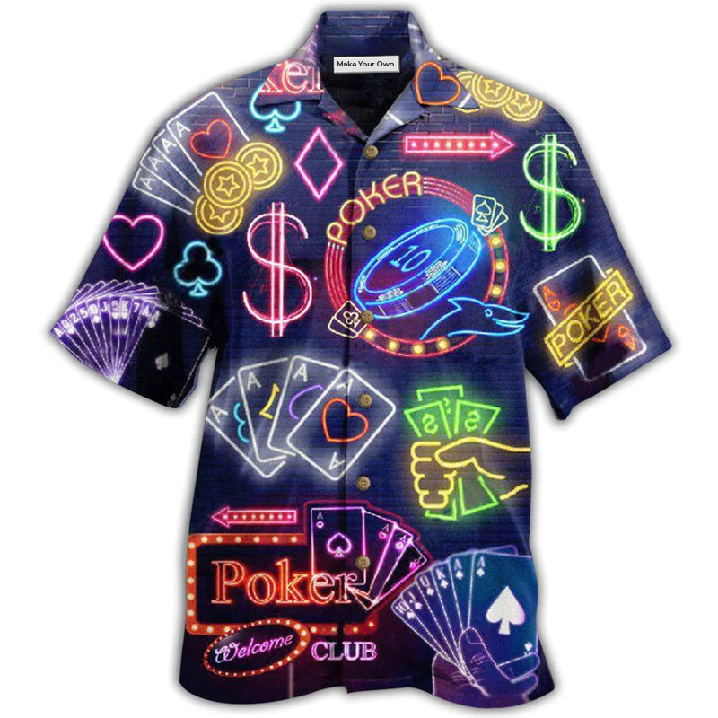 Hawaiian Shirt / Adults / S Gambling No Poker No Party - Hawaiian Shirt - Reefox
