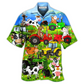 Hawaiian Shirt / Adults / S Cow Funny Happy Everyday - Hawaiian Shirt - Reefox