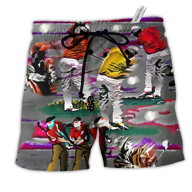Beach Short / Adults / S Golf Life Is A Game But Golfis Serious Color - Beach Short Reefox - Owls Matrix LTD