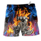 Beach Short / Adults / S Hot Rod Hot And Cool Fire - Beach Short Reefox - Owls Matrix LTD