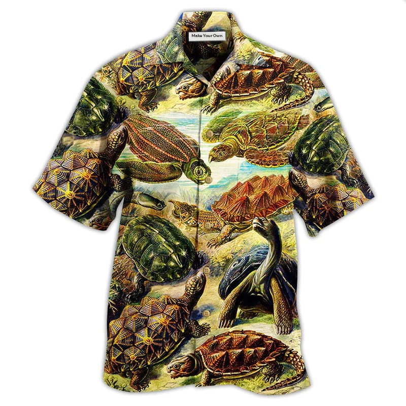 Hawaiian Shirt / Adults / S Turtle Be Not Afraid Of Going Slowly Beach - Hawaiian Shirt - Reefox