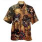 Hawaiian Shirt / Adults / S Cowboy Skull America Vintage Style - Hawaiian Shirt - Reefox