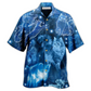 Hawaiian Shirt / Adults / S Cat Love Blue Neon Stunning - Hawaiian Shirt - Reefox