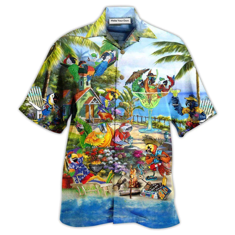 Hawaiian Shirt / Adults / S Parrot Party Tropical Summer - Hawaiian Shirt - Reefox