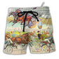 Harness Racing Horse Racing Road Horse Lover - Beach Short Reefox - Owls Matrix LTD