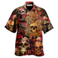 Hawaiian Shirt / Adults / S Skull Day Of The Dead Floral - Hawaiian Shirt - Reefox