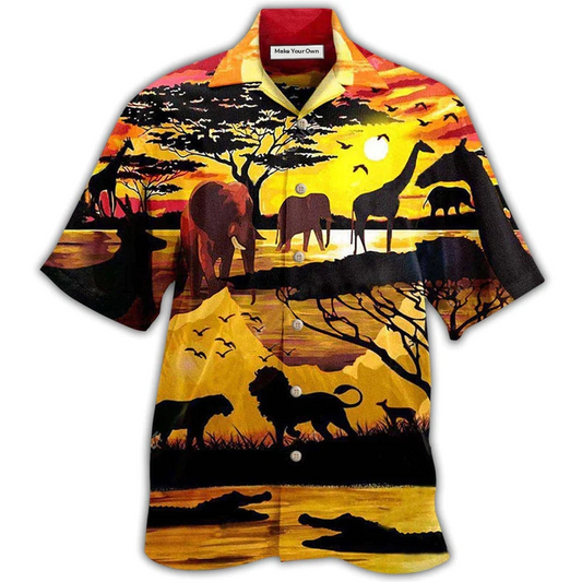 Hawaiian Shirt / Adults / S Animals Safari Where Life Begins - Hawaiian Shirt - Reefox