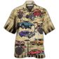 Hawaiian Shirt / Adults / S Car I Like Muscle Cars And Drums - Hawaiian Shirt - Reefox