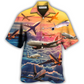 Airplane Let Your Dreams Take Flight Style - Hawaiian Shirt - Reefox