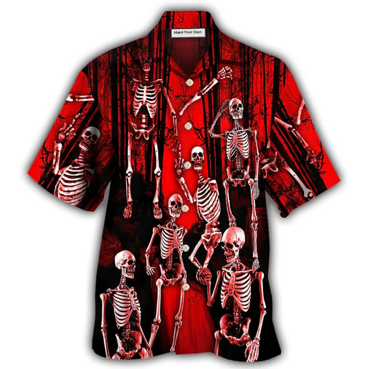 Hawaiian Shirt / Adults / S Skull Action Figure - Hawaiian Shirt - Reefox