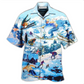 Hawaiian Shirt / Adults / S Snowboarding It's Only Cold If You're Standing Still - Hawaiian Shirt - Reefox