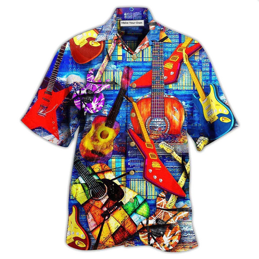 Hawaiian Shirt / Adults / S Guitar Life Is Full Of Choices And I Choose - Hawaiian Shirt - Reefox