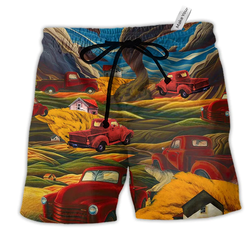 Beach Short / Adults / S Car Love Red Mountain - Beach Short Reefox - Owls Matrix LTD