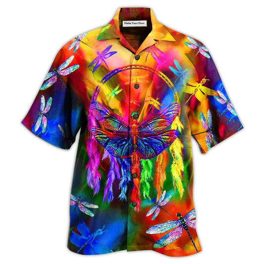 Hawaiian Shirt / Adults / S Dragon Dragonfly Colorful Love Life - Hawaiian Shirt - Reefox