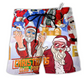 Beach Short / Adults / S Christmas Santa Dances Like A Star - Beach Short Reefox - Owls Matrix LTD