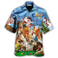 Hawaiian Shirt / Adults / S Billiard Vintage Dogs Playing Pool Merry Christmas - Hawaiian Shirt - Reefox