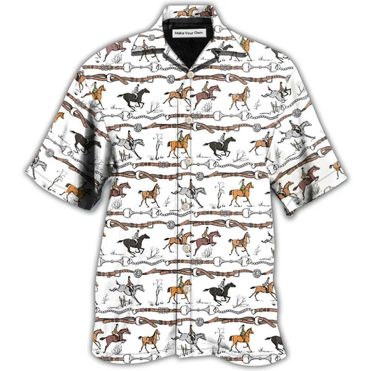 Hawaiian Shirt / Adults / S Horse Beautiful Jumping - Hawaiian shirt - Reefox