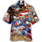 Hawaiian Shirt / Adults / S America Independence Day Animal Happy - Hawaiian Shirt - Reefox