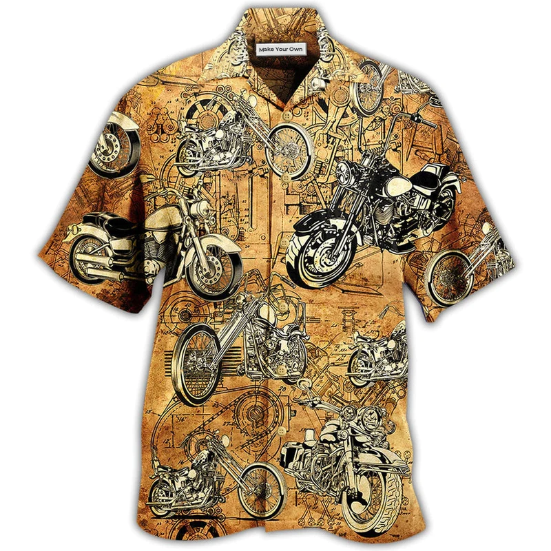 Hawaiian Shirt / Adults / S Motorcycle Vintage I'm Cool - Hawaiian Shirt - Reefox