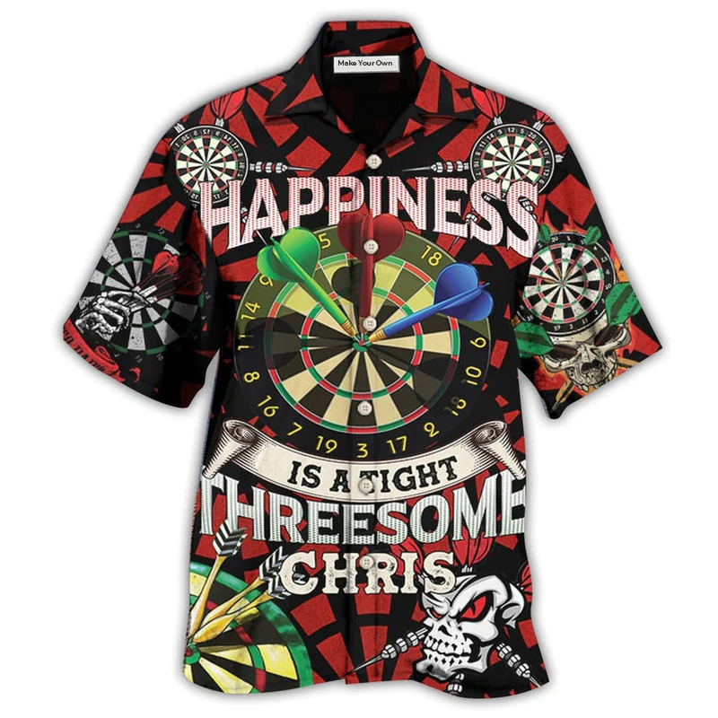 Hawaiian Shirt / Adults / S Darts Happiness Black And Red Style - Hawaiian Shirt - Reefox