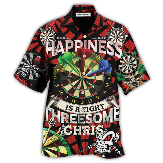 Hawaiian Shirt / Adults / S Darts Happiness Black And Red Style - Hawaiian Shirt - Reefox