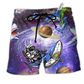 Beach Short / Adults / S Shark Alien Space With Magic Color - Beach Short Reefox - Owls Matrix LTD