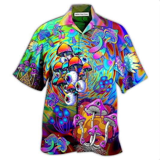 Hawaiian Shirt / Adults / S Hippie Mushroom Stay Trippy Little Hippie Colorful - Hawaiian Shirt - Reefox