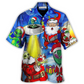 Christmas Santa Is An Alien Magic Night Funny - Hawaiian Shirt - Reefox