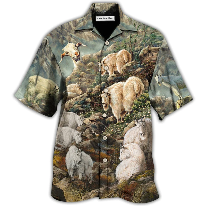 Hawaiian Shirt / Adults / S Goat Mountain Wild Life - Hawaiian Shirt - Reefox
