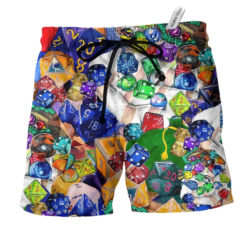 Beach Short / Adults / S D20 Always Examine The Dice - Beach Short Reefox - Owls Matrix LTD