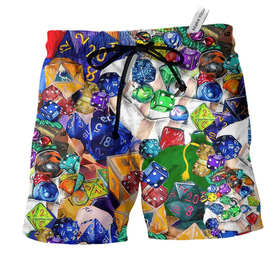 Beach Short / Adults / S D20 Always Examine The Dice - Beach Short Reefox - Owls Matrix LTD