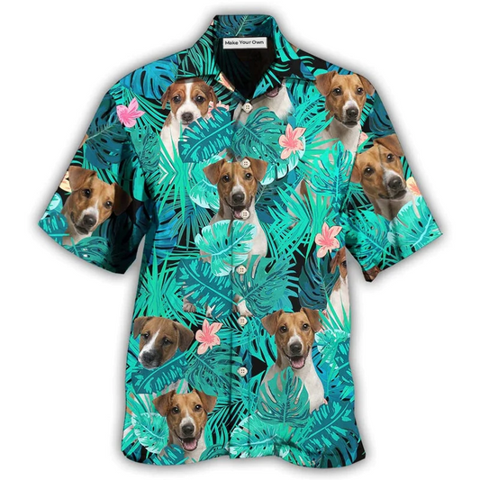 Hawaiian Shirt / Adults / S Russell Terrier Dog Summer Green Tropical - Hawaiian Shirt - Reefox