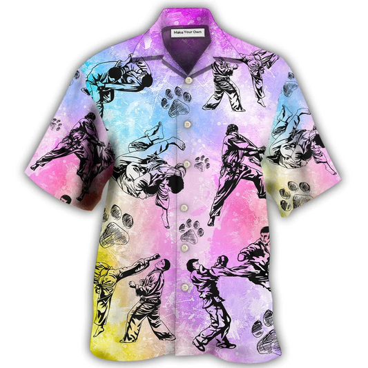Hawaiian Shirt / Adults / S Karate And Dogs I Like - Hawaiian Shirt - Reefox