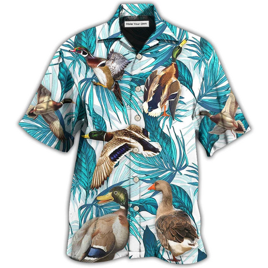 Hawaiian Shirt / Adults / S Duck Tropical Leaf Style - Hawaiian Shirt - Reefox