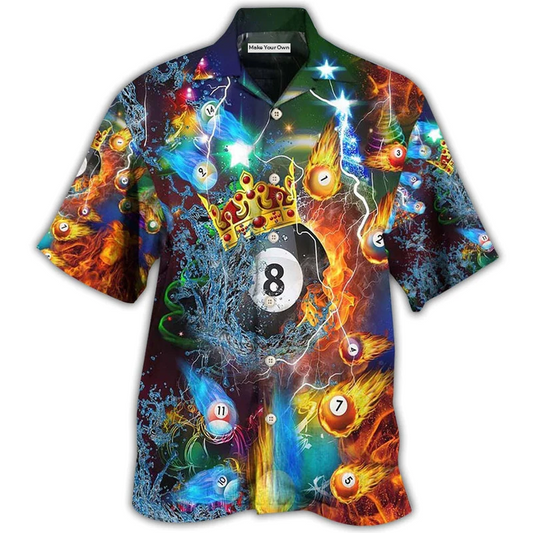 Hawaiian Shirt / Adults / S Billiard Fire And Water Merry Christmas - Hawaiian Shirt - Reefox