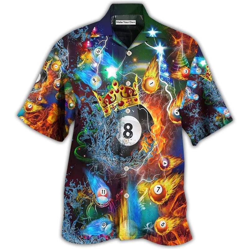 Hawaiian Shirt / Adults / S Billiard Fire And Water Merry Christmas - Hawaiian Shirt - Reefox