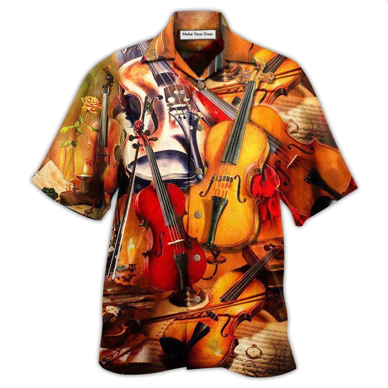 Hawaiian Shirt / Adults / S Violin Music Is My Passion - Hawaiian Shirt - Reefox