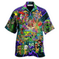 Hawaiian Shirt / Adults / S Hippie Mushroom Alien Bus Everything Funny Style - Hawaiian Shirt - Reefox