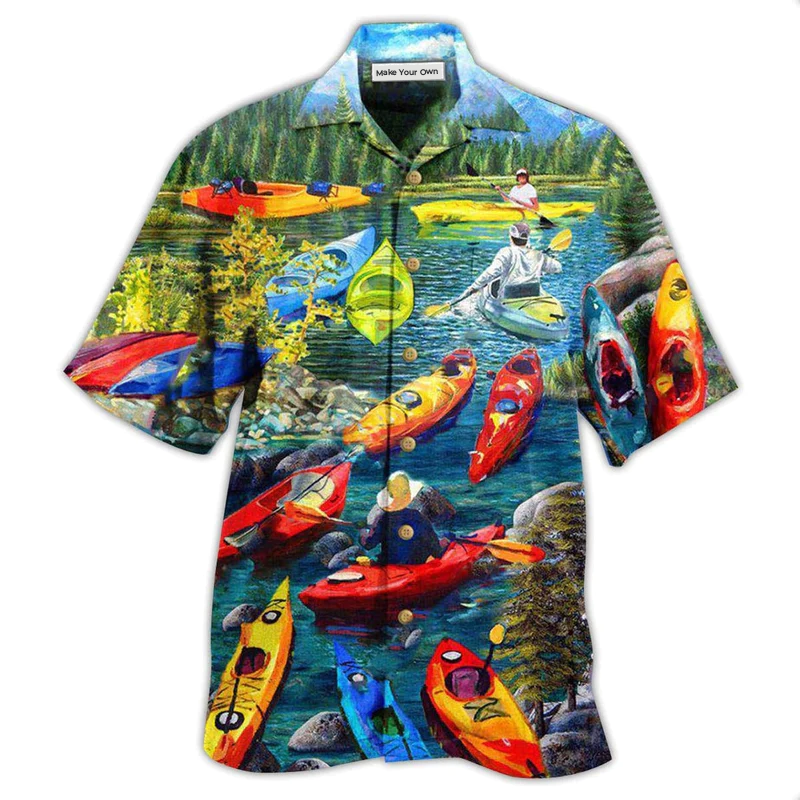 Hawaiian Shirt / Adults / S Kayaking Gets Me Wet - Hawaiian Shirt - Reefox