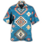 Hawaiian Shirt / Adults / S Native Style Love Peace Blue Pattern - Hawaiian Shirt - Reefox