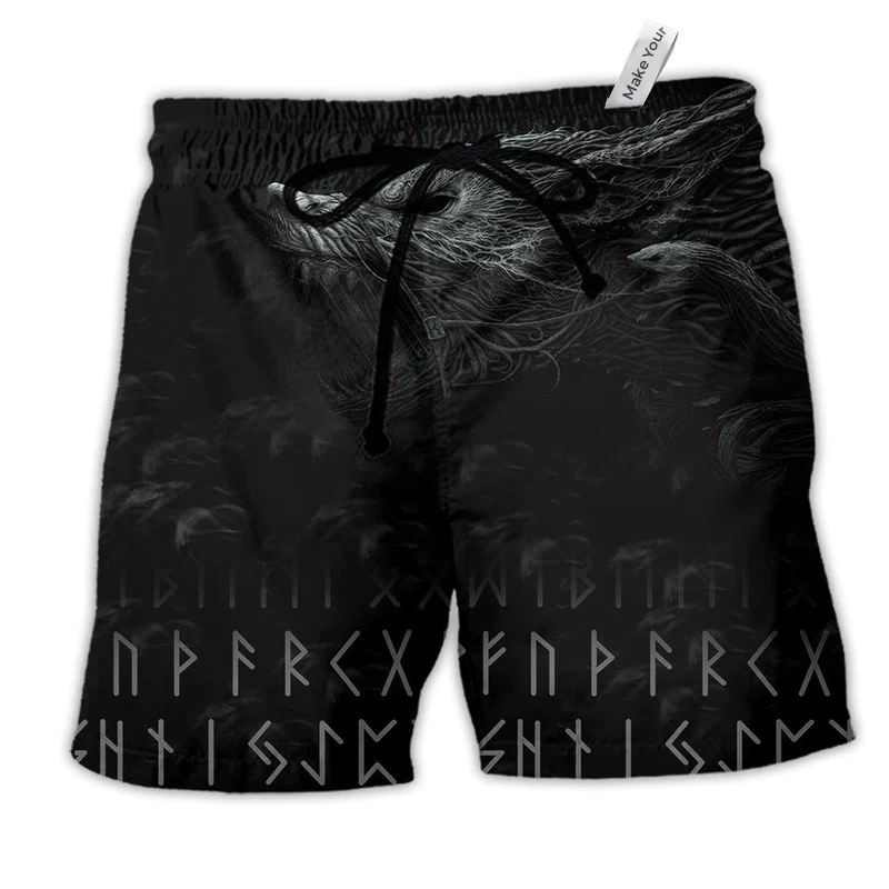Beach Short / Adults / S Viking Warrior Blood Black - Beach Short Reefox - Owls Matrix LTD