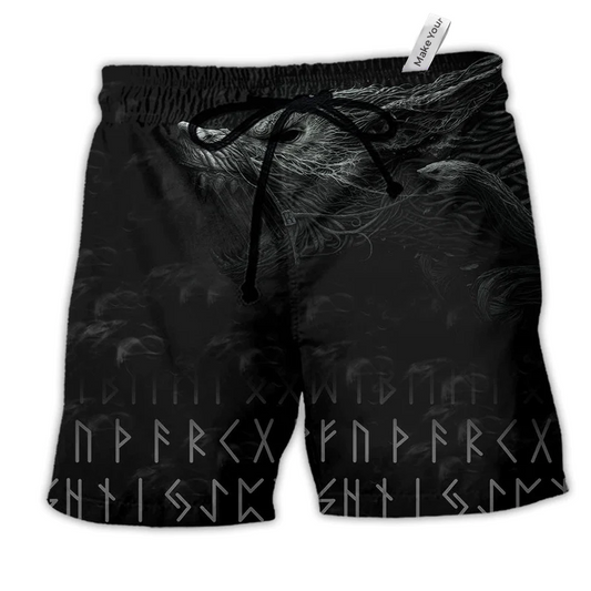Beach Short / Adults / S Viking Warrior Blood Black - Beach Short Reefox - Owls Matrix LTD