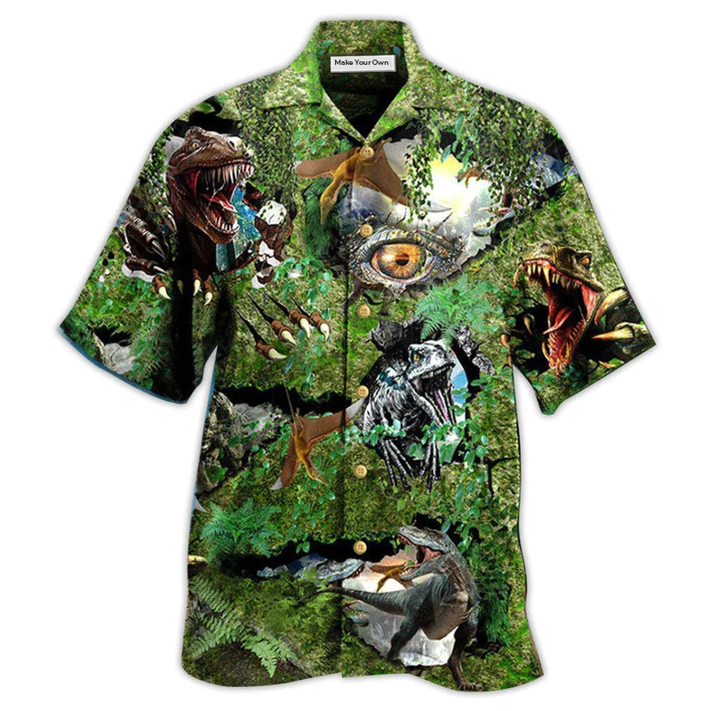 Hawaiian Shirt / Adults / S Dinosaur T-rex Just Wanna - Hawaiian Shirt - Reefox