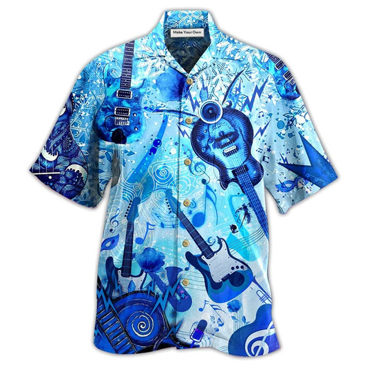 Hawaiian Shirt / Adults / S Guitar Music So Cool Style - Hawaiian Shirt - Reefox