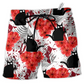 Beach Short / Adults / S Black Cat Blood Stains - Beach Short Reefox - Owls Matrix LTD