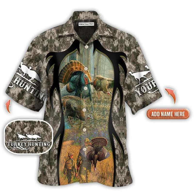 Hawaiian Shirt / Adults / S Hunting Turkey Hunting Cool Personalized - Hawaiian Shirt - Reefox