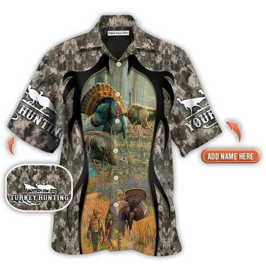 Hawaiian Shirt / Adults / S Hunting Turkey Hunting Cool Personalized - Hawaiian Shirt - Reefox