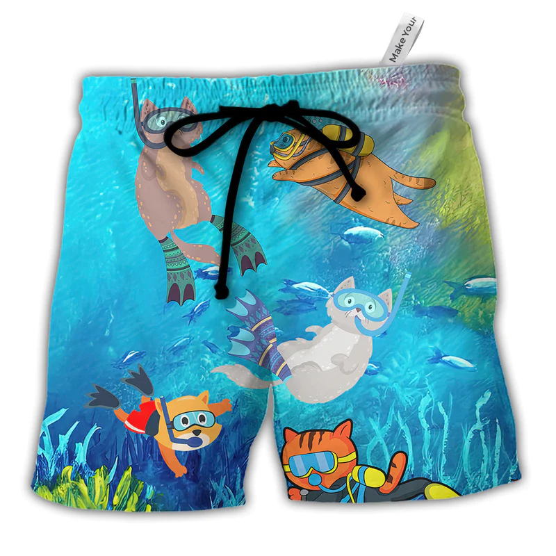 Scuba Diving The Best Way To Observe A Fish Is To Become A Fish - Beach Short Reefox