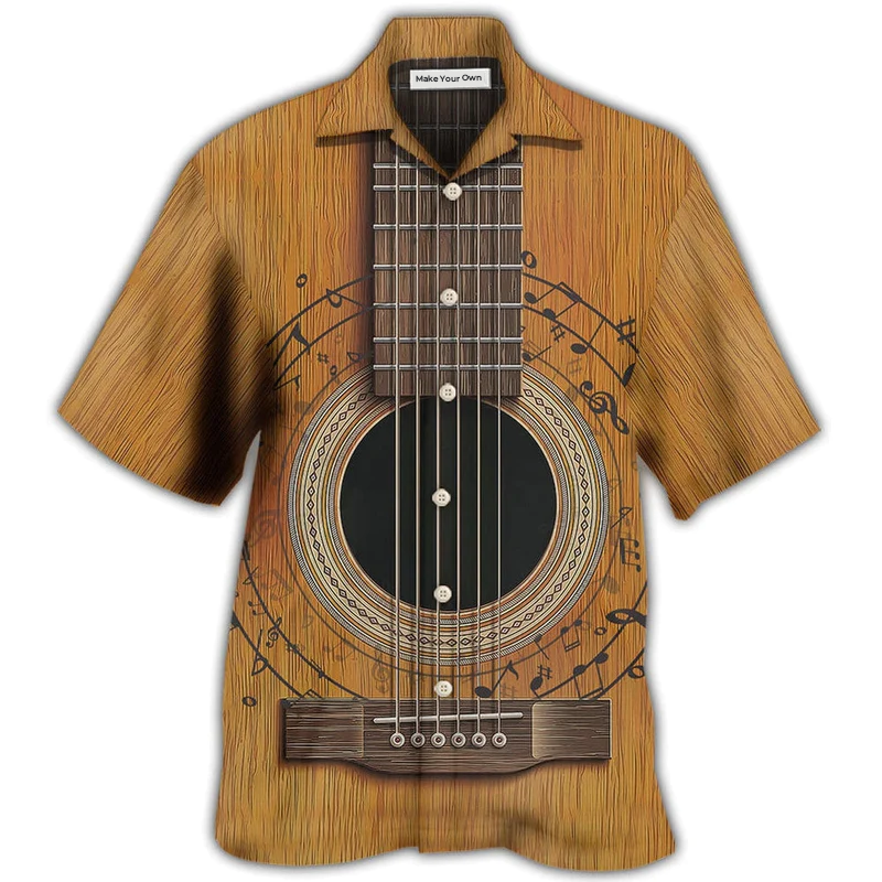 Hawaiian Shirt / Adults / S Guitar Old Retro Music Lover - Hawaiian Shirt - Reefox
