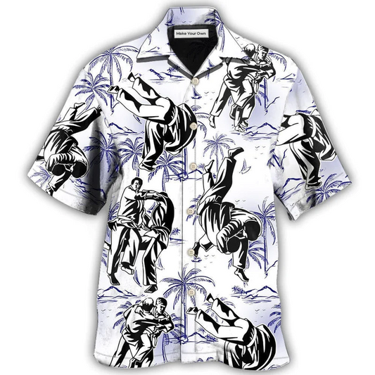 Hawaiian Shirt / Adults / S Judo Make Me Strong Tropical Style - Hawaiian Shirt - Reefox